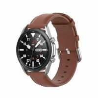 By Qubix - Compatible met Garmin Forerunner 255 - Classic leren bandje - Bruin - leather - Compatible Garmin bandje - Bandbreedte: 22mm - thumbnail