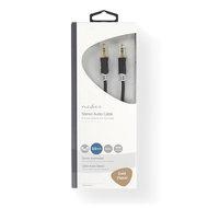 Stereo audiokabel | 3,5 mm male - 3,5 mm male | 5,0 m | Antraciet