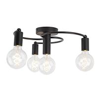 QAZQA Smart plafondlamp zwart incl. 4 Wifi G95 - Facile - thumbnail