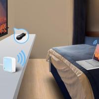 TP-Link TL-WR802N N300 WLAN Nano Router (draagbaar, accesspoint, tv-adapter, repeater, router, client, 300 Mbit/s (2,4GHz), media, FTP server), blauw/wit - thumbnail