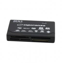 Esperanza EA119 geheugenkaartlezer Zwart USB 2.0