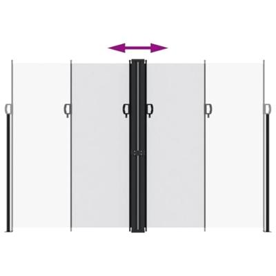 VidaXL Windscherm uittrekbaar 220x1000 cm wit