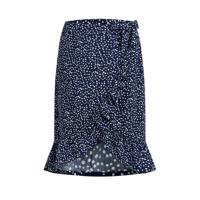 WE Fashion rok met all over print donkerblauw/wit - thumbnail