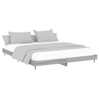 Bedframe bewerkt hout grijs sonoma eikenkleurig 160x200 cm - thumbnail