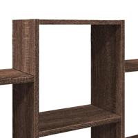 Wandschap 159x18x66 cm bewerkt hout bruin eikenkleurig - thumbnail