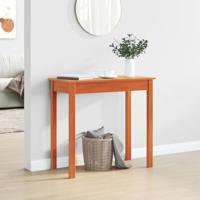 Wandtafel 80x40x75 cm massief grenenhout wasbruin - thumbnail