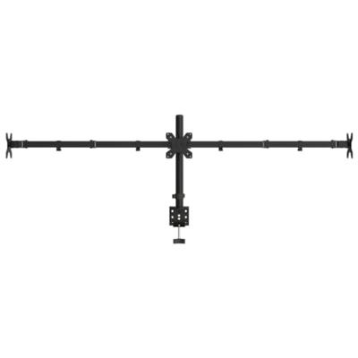 Monitorstandaard drieubbel VESA 75/100 mm staal zwart