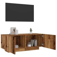 Tv-meubel met LED 100x35x40 cm bewerkt hout oud hout - thumbnail