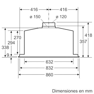 Conventionele Afzuigkap Balay 3BF859XP 86 cm 790 m3/h 66 dB 277W Zilverkleurig Staal