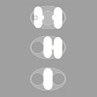 Inlegkruisjes wasbaar zonder sluiting naturel 3 Stuks - thumbnail