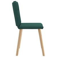 Eetkamerstoelen 4 st stof donkergroen - thumbnail