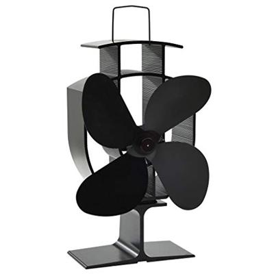 VidaXL Kachelventilator met 4 vinnen zwart - thumbnail