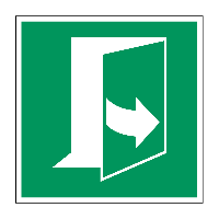 Trek aan de linkerkant om de deur te openen - 200 x 200 mm - Sticker - thumbnail