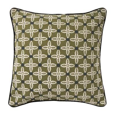 Kussen bloemen - groen - 45x45 cm