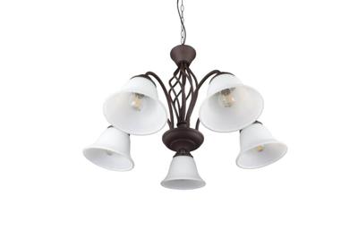 Trio KroonluchterRustica 60cm 5-lichts roestbruin - 101000524