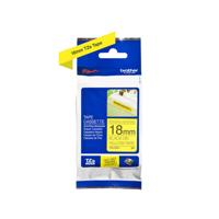 Brother TZe tape voor P-Touch 18 mm, zwart op geel, extra klevend - thumbnail