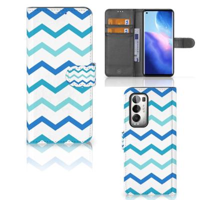 OPPO Find X3 Neo 5G | Telefoon Hoesje | Zigzag Blauw OPPO Find X3 Neo 5G | Telefoon Hoesje | Zigzag Blauw