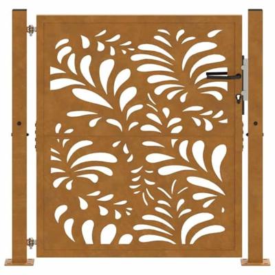 Poort met golfontwerp 105x105 cm weervast staal