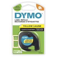 Labeltape dymo letratag plastic 12mm geel - thumbnail