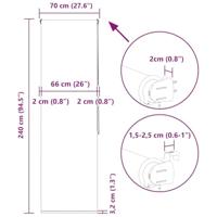 Doucherolgordijn 70x240 cm stofbreedte 66 cm - thumbnail