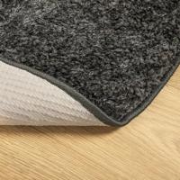 Vloerkleed hoogpolig glanzend 80 cm antracietkleurig - thumbnail