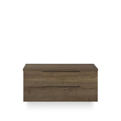 Seville Badmeubelset 120 cm - 2 laden Esu - Wastafel Blad Tabacco Edge greep