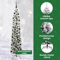 VidaXL Kunstkerstboom groen 210 cm pvc en staal en kunststof - thumbnail