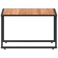 Salontafel Zwart en Bruin 55 x 55 x 35 cm Gepoedercoat staal - thumbnail
