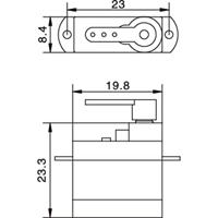 Reely Micro-servo S-0403 Analoge servo Materiaal (aandrijving): Kunststof Stekkersysteem: JR - thumbnail