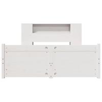 Bed met boekenkast zonder matras grenenhout wit 140x200 cm - thumbnail