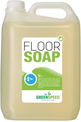 Greenspeed vloerzeep met lijnzaadolie, voor poreuze vloeren, citrusgeur, flacon van 5 liter Greenspeed vloerzeep met lijnzaadolie, voor poreuze vloeren, citrusgeur, flacon van 5 liter