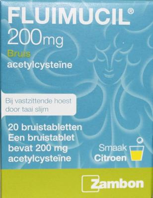 Fluimucil Bruistablet 200mg 20 Bruistabletten