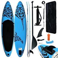 VidaXL Stand up paddleboardset opblaasbaar 366x76x15 cm blauw - thumbnail