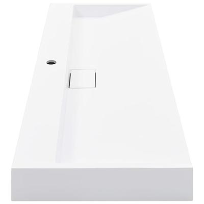 VidaXL Wastafel 120x46x11 cm mineraal gegoten/marmer gegoten wit