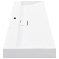 VidaXL Wastafel 120x46x11 cm mineraal gegoten/marmer gegoten wit - thumbnail