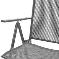 Tuinstoelen stapelbaar 2 st staal grijs - thumbnail