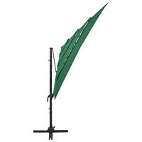 Parasol 4-laags met aluminium paal 250x250 cm groen - thumbnail