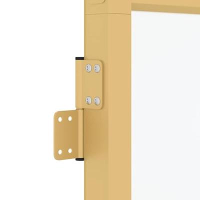 VidaXL Binnendeur smal 83x201,5 cm gehard glas en aluminium goudkleur VidaXL Binnendeur smal 83x201,5 cm gehard glas en aluminium goudkleur