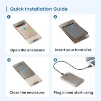 Externe Harde Schijf Ewent ew7068 Transparant 2,5" - thumbnail