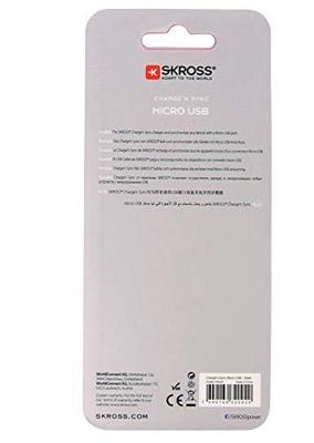 Skross USB-kabel USB 2.0 USB-A stekker, USB-micro-B stekker 1.00 m Zilver Duurzaamheid 2700240