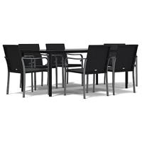 7-delige Tuinset met kussens poly rattan en staal - thumbnail