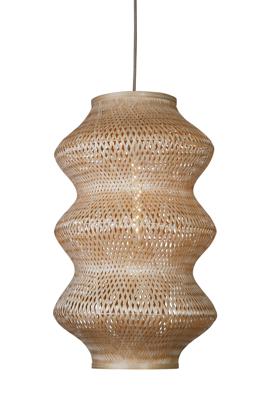 GOOD&MOJO Hanglamp 'Barbados' Bamboe, 3-lamps, kleur Naturel