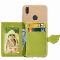 Blad gesp Litchi textuur kaarthouder PU + TPU Case voor Xiaomi Redmi Note 7 met kaartsleuf & houder & portemonnee & fotolijstjes (groen) - thumbnail