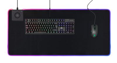 Deltaco GAM-092 Game muismat Zwart