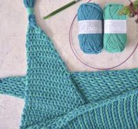 Haakpakket Ton Sur Ton Sjaal Petrol Emerald - thumbnail