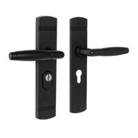 De Oude Deurklink Retro buitendeurbeslag klink/klink PC55 zwart - thumbnail