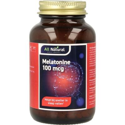 All Natural Melatonine 100 mcg Tabletten