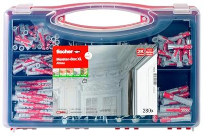 Fischer 577865 Meister-Box XL Altbau + S Assortimentsdoos pluggen 30 mm, 40 mm, 50 mm, 65 mm, 80 mm 280 onderdelen