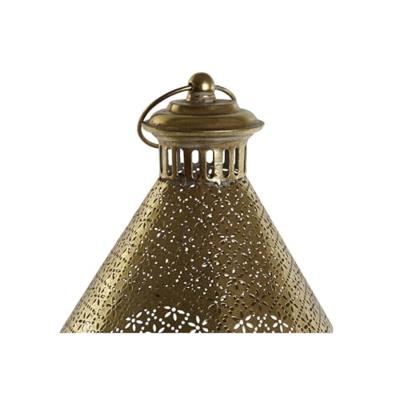 Kaarshouder Home ESPRIT Gouden Metaal Kristal 23 x 23 x 48 cm