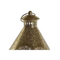 Kaarshouder Home ESPRIT Gouden Metaal Kristal 23 x 23 x 48 cm - thumbnail